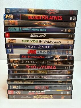 Stack of Mixed Movie DVDs - Assorted Titles